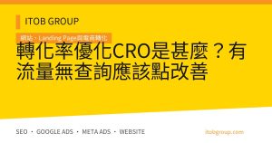 轉化率優化CRO是甚麼？有流量無查詢應該點改善